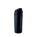 Kids FreeSip 16oz in Very Very Dark, matte all-black insulated bottle with black flip cap and black carry loop